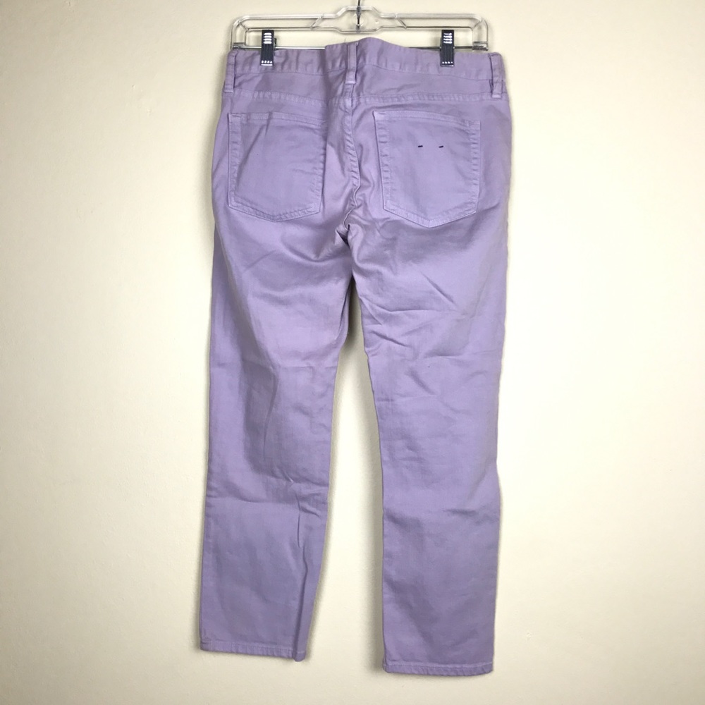 J.CREW CROPPED MATCHSTICK LILAC JEANS  29 - Picture 7 of 8
